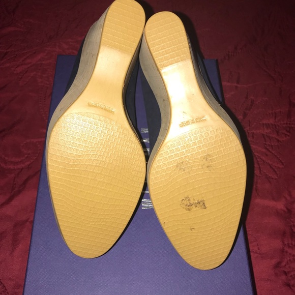 COPY - Stuart Weitzman Dutchess Suede Cork-Wedge Pump - Picture 4 of 8